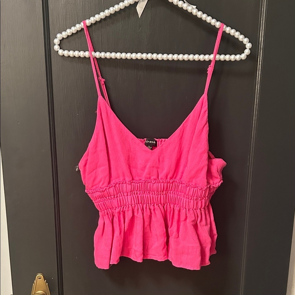 Pink Ruffled Women's Top